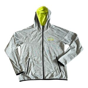 Scooby Doo Running Man Gray Athletic Zip-Up Hoodie